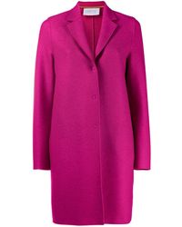 Harris Wharf London Abrigo con botones - Rosa