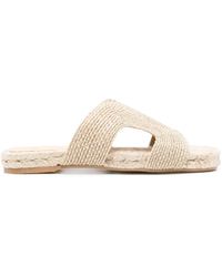 Castañer - Sandali Slides Con Dettaglio Metallizzato - Lyst