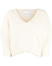 Sa Su Phi - Pull En Maille Nervurée À Col V - Lyst