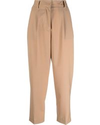 Semicouture - Cropped Tapered-leg Trousers - Lyst