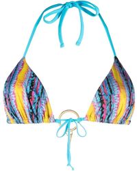 Roberto Cavalli - Logo-Charm Bikini Top - Lyst