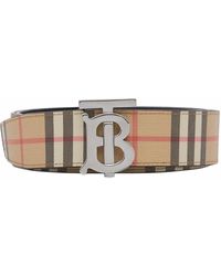 Burberry - Vintage Check Monogram-motif Reversible Belt - Lyst
