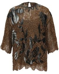Biyan - Flower-Embellishment Blouse - Lyst