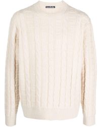 Acne Studios - Cable-knit Wool-blend Jumper - Lyst
