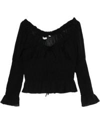 Doen - Baptisia Scoop-Neck Puff-Sleeve Top - Lyst