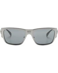 Versace - Medusa-Plaque Rectangle-Frame Sunglasses - Lyst