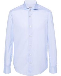 Kiton - Gingham-pattern Cotton Shirt - Lyst