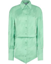 The Attico - Embossed-Pattern Shirt Dress - Lyst