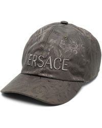Versace - Paisley-print Embroidered-logo Baseball Cap - Lyst