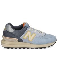 New Balance - 574 Panelled Lace-Up Sneakers - Lyst