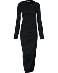 Ferragamo - Asymmetrisches Kleid mit U-Ausschnitt - Lyst