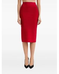 Hervé Léger - Zip Midi Pencil Skirt - Lyst