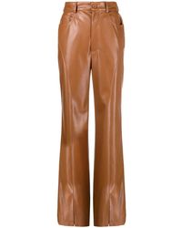 Nanushka - Pantalones Rectos Con Costuras Curvas - Lyst