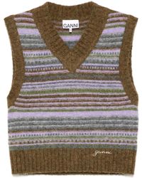 Ganni - ストライプ トップ - Lyst