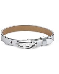 DIESEL - Leather Stackable Bracelet - Lyst