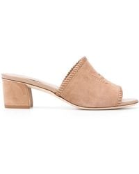 Tod's - Logo Embroidered 55Mm Sandals - Lyst