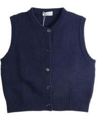 Margaret Howell - Button-Fastening Knitted Gilet - Lyst
