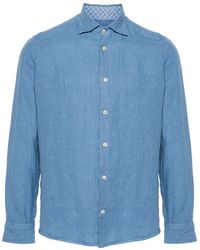 Drumohr - Classic-collar Linen Shirt - Lyst