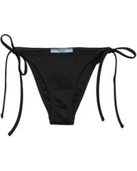 Prada - Bragas de bikini con logo triangular - Lyst