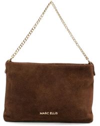 Marc Ellis - Ester Cm Schultertasche Aus Wildleder Mit Logo-Schriftzug - Lyst