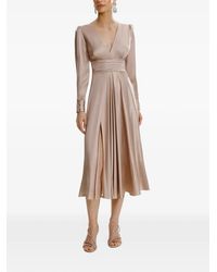 Framboise - Yuno Satin-Finish Bow-Detail Midi Dress - Lyst