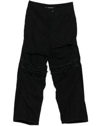 Julius - Distressed Wide-Leg Jeans - Lyst
