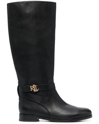 Ralph Lauren - Stivali Brittaney Con Placca Logo - Lyst