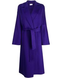 P.A.R.O.S.H. - Leak Tied-waist Wool Coat - Lyst