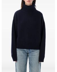 Extreme Cashmere - Crop Xtra Ribbed-Knit Roll-Neck Sweater - Lyst