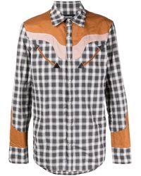 DSquared² - Check-print Western-style Shirt - Lyst