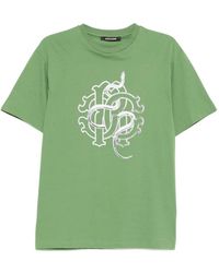 Roberto Cavalli - Graphic-Print Cotton T-Shirt - Lyst