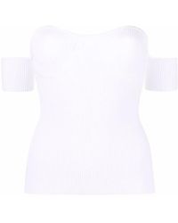 Helmut Lang - Rib-Knit Off-Shoulder Top - Lyst