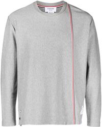 Thom Browne - Rwb Stripe Cotton T-shirt - Lyst