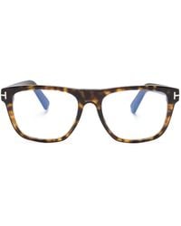 Tom Ford - Square-Frame Tortoiseshell-Effect Glasses - Lyst
