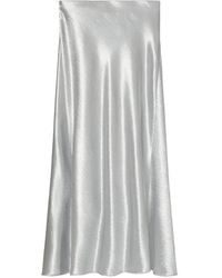Tory Burch - Satin Midi Skirt - Lyst