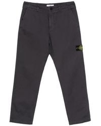Stone Island - Logo-Patch Straight-Leg Trousers - Lyst