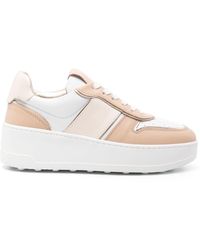 Tod's - Panelled Leather Sneakers - Lyst