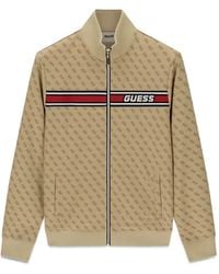 Guess - Cotton Blend Full-Zip Sweatshirt - Lyst