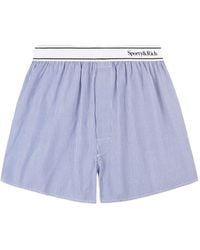 Sporty & Rich - Striped Waistband Shorts - Lyst