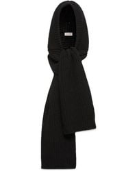 Moncler - Ribbed-Knit Hooded Scarf - Lyst