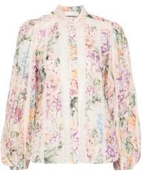 Zimmermann - Halliday レーストリムコットンブラウス - Lyst
