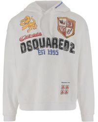 DSquared² - Hoodie Mit Grafischem Print - Lyst