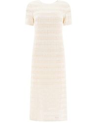 Sandbeige - Short-Sleeve Midi Dress - Lyst