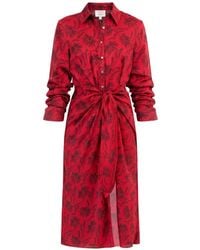 Cinq À Sept - Jacey Paisley Fan Midi Shirt Dress - Lyst