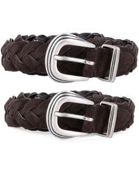 Mancini 1979 - John Braided Suede Belt - Lyst