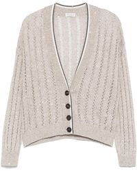 Brunello Cucinelli - オープンニット カーディガン - Lyst