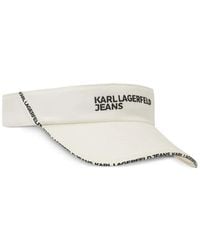 KARL LAGERFELD - Logo-Print Visor Hat - Lyst
