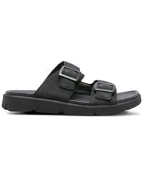 Geox - Xand Double Buckle Leather Sandals - Lyst