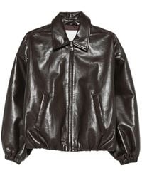 Citizens of Humanity - Bubble-Hem Leather Bomber Jacket - Lyst