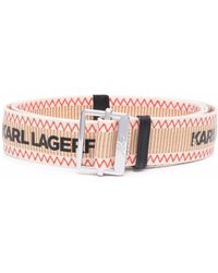 Karl Lagerfeld - Logo-print Webbing Belt - Lyst